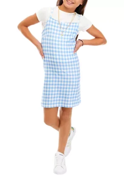 Girls 7-16 Gingham Jumper Dress