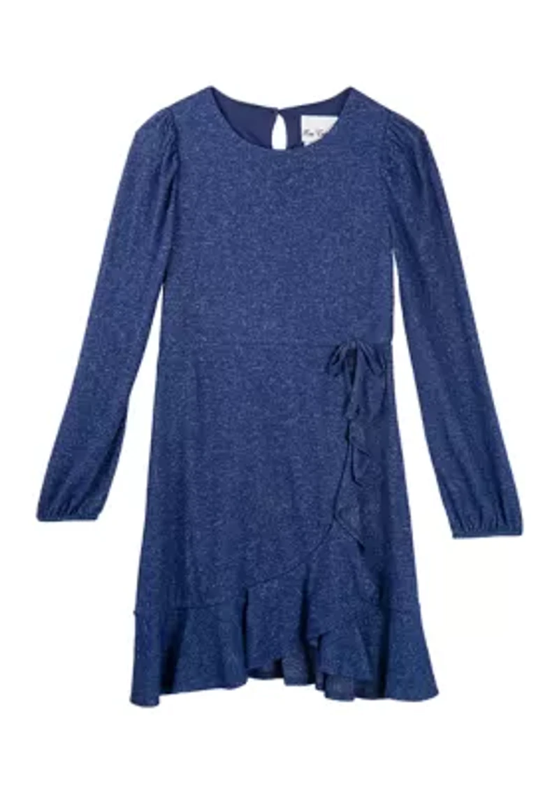 Girls 7-16 Brushed Hacci Wrap Dress