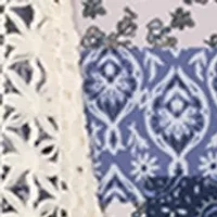 Girls 7-16 Cardigan and Patchwork Dress Set
