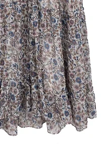 Girls 7-16 Printed Maxi Dress and Denim Vest Set