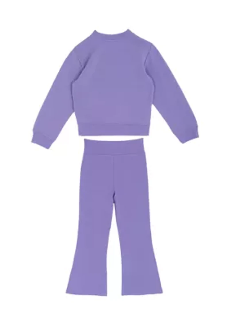 Girls 7-16 Sequin Star Top and Flare Pants Set