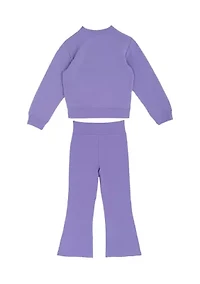 Girls 7-16 Sequin Star Top and Flare Pants Set