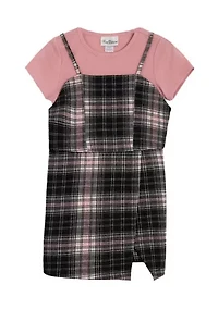 Girls 7-16 Printed Jumper Dress