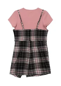 Girls 7-16 Printed Jumper Dress