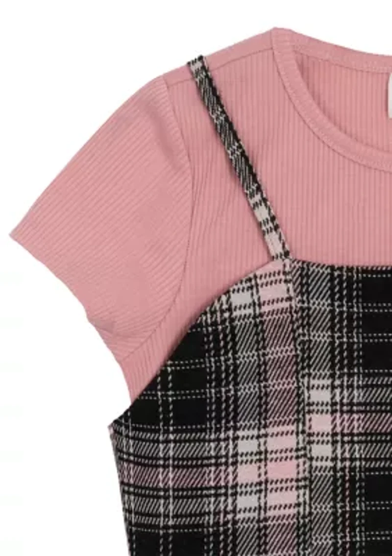 Girls 7-16 Printed Jumper Dress