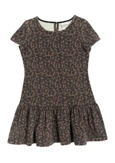 Girls 7-16 Animal Printed Shift Dress