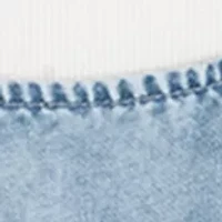 Girls 7-16 Denim Corset Jumper Dress