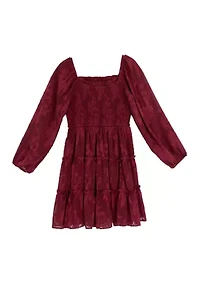 Girls 7-16 Burnout Chiffon Dress