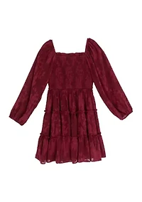Girls 7-16 Burnout Chiffon Dress