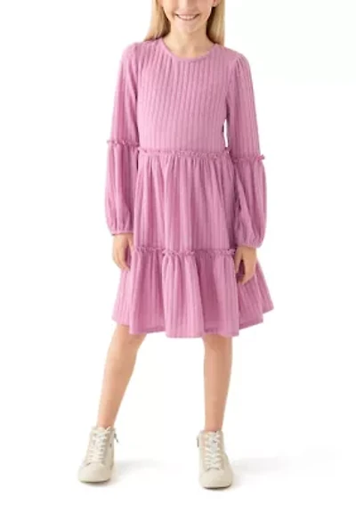 Girls 7-16 Smocked Clip Dot Dress