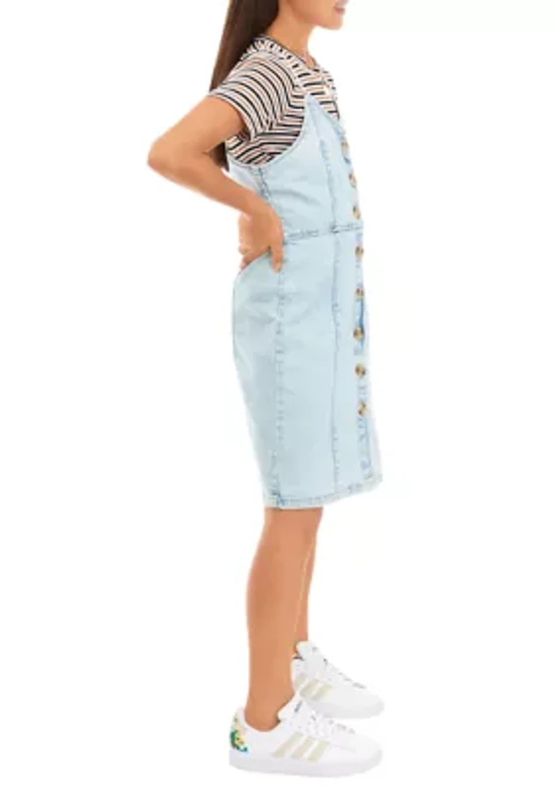 Girls 7-16 Denim Jumper Dress