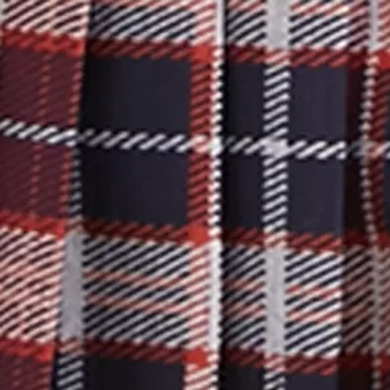 Girls 7-16 2-Piece Polo Shirt and Plaid Skirt Set