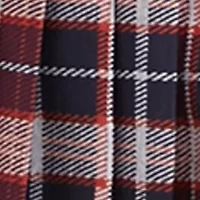 Girls 7-16 2-Piece Polo Shirt and Plaid Skirt Set