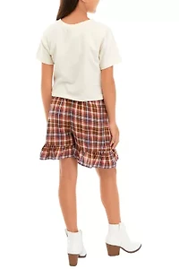 Girls 7-16 Graphic T-Shirt and Skirt Set