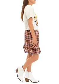 Girls 7-16 Graphic T-Shirt and Skirt Set