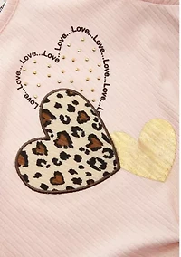 Girls 4-6x Brushed Ribbed Printed Graphic Set