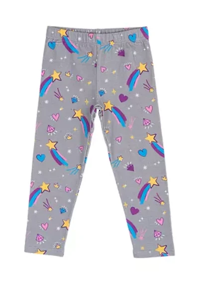 Girls 4-6x Knit Printed Leggings