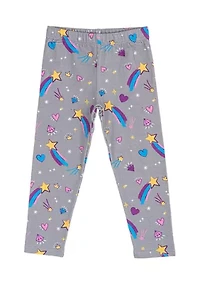 Girls 4-6x Knit Printed Leggings