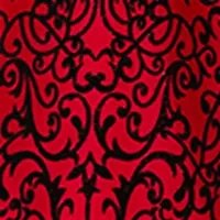 Girls 4-6x Velvet Bodice to Flocking Satin Skirt Dress