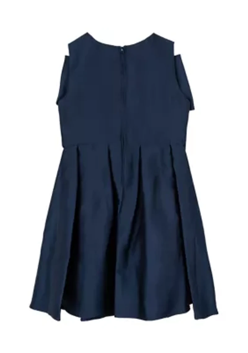 Girls 4-6x Mikado Bodice Bow Dress