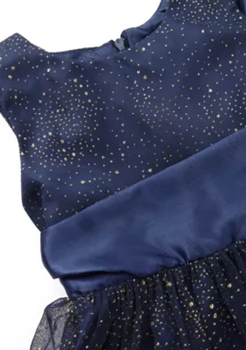 Girls 4-6x Foil Stars Dress and Jacket