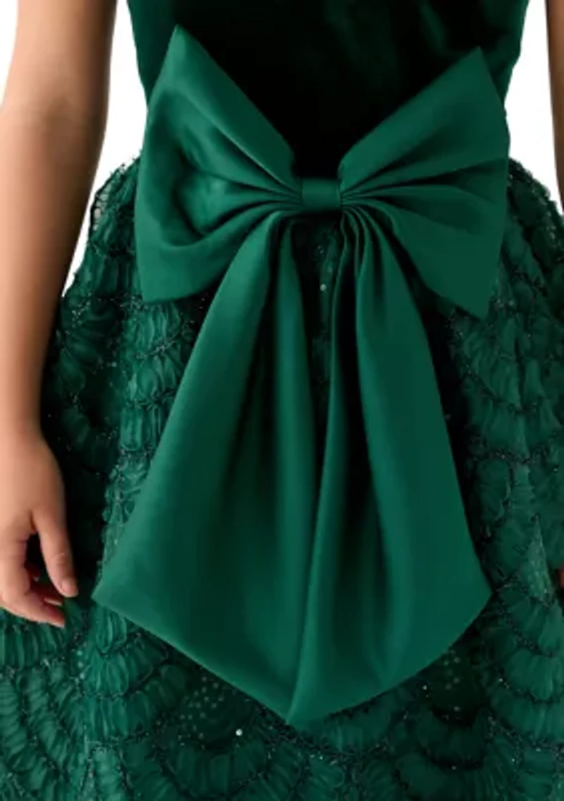 Girls 4-6x Velvet Soutache Dress