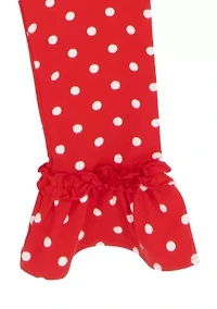 Girls 4-6x Dot Stripe Reindeer Set