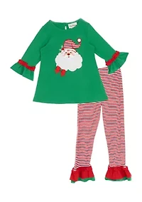 Girls 4-6x Santa Graphic Set