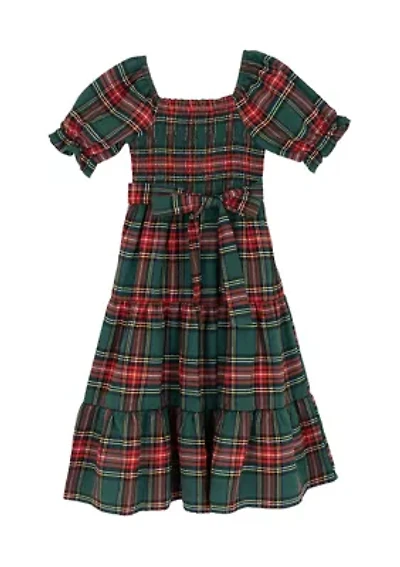 Girls 4-6x Plaid Tiered Maxi Dress