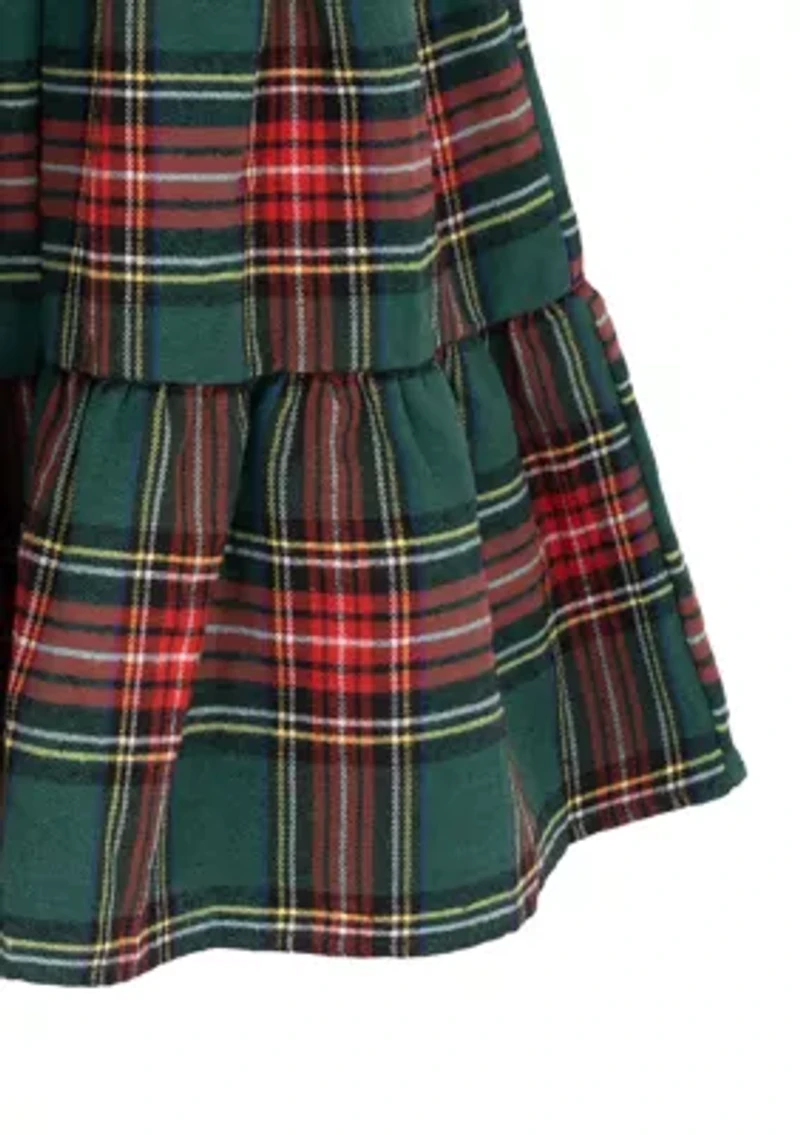 Girls 4-6x Plaid Tiered Maxi Dress