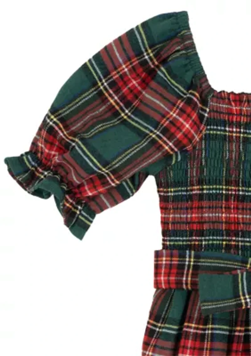 Girls 4-6x Plaid Tiered Maxi Dress