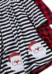 Girls 4-6x Holiday Dress and Scrunchy Set