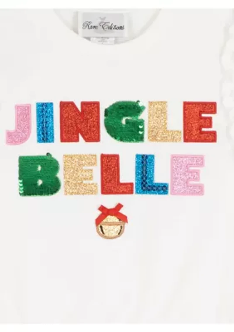 Girls 4-6x Jingle Belle Top and Velvet Bell Bottom Legging Set