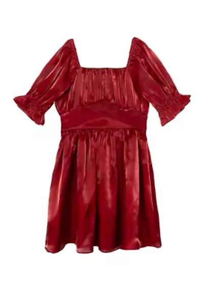 Girls 7-16 Shimmer Organza Dress