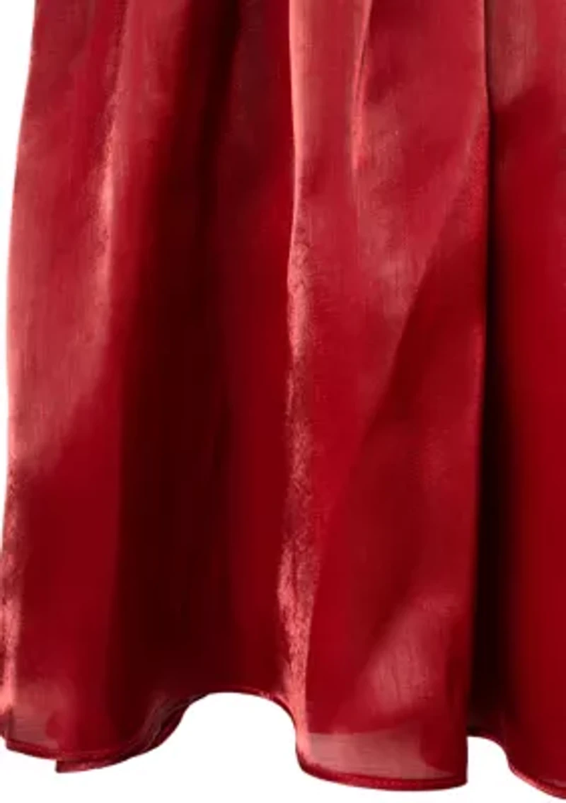 Girls 7-16 Shimmer Organza Dress