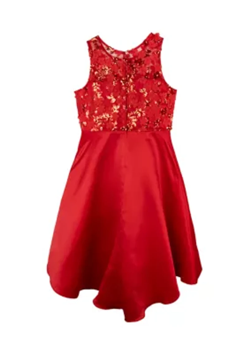 Girls 7-16 Sequin Lace A-Line Dress