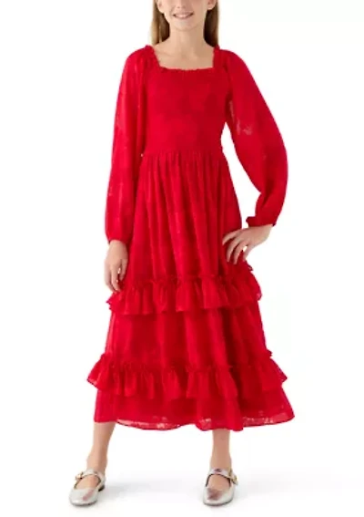 Girls 7-16  Burnout Maxi Dress