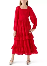 Girls 7-16  Burnout Maxi Dress