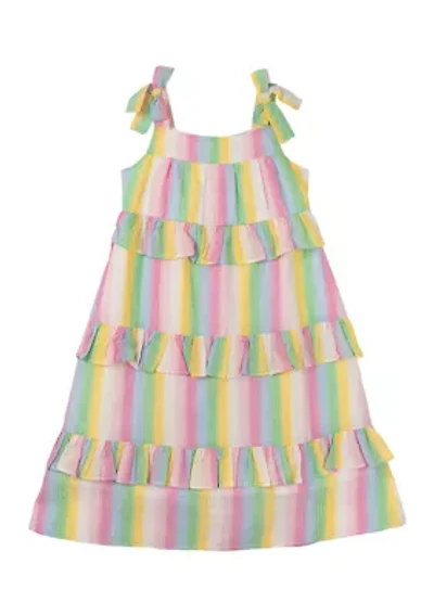 Girls 4-6x Striped Tiered Dress