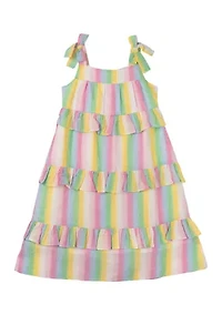 Girls 4-6x Striped Tiered Dress