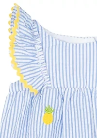 Girls 4-6x Pineapple Seersucker Shorts