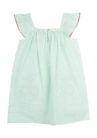 Girls 4-6x Cherry Seersucker Dress