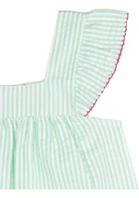 Girls 4-6x Cherry Seersucker Dress