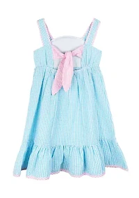 Girls 4-6x Printed Seersucker Maxi Dress