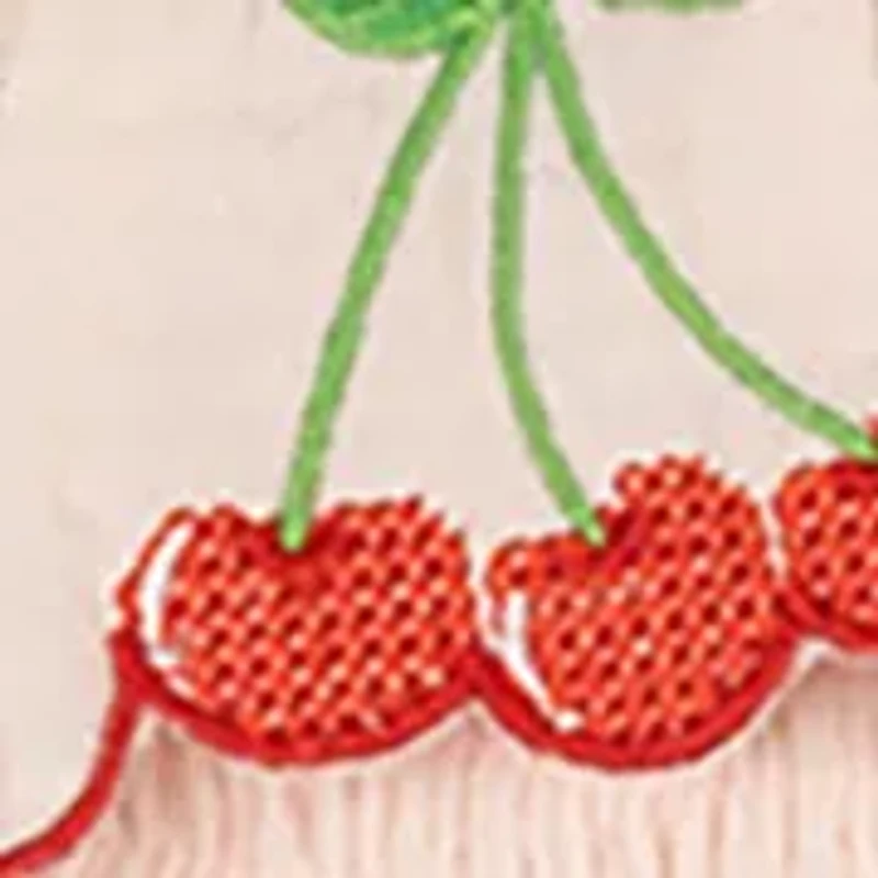 Girls 4-6x Cherry Gauze Romper