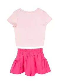 Girls 4-6x Twist Graphic Top and Shorts Set