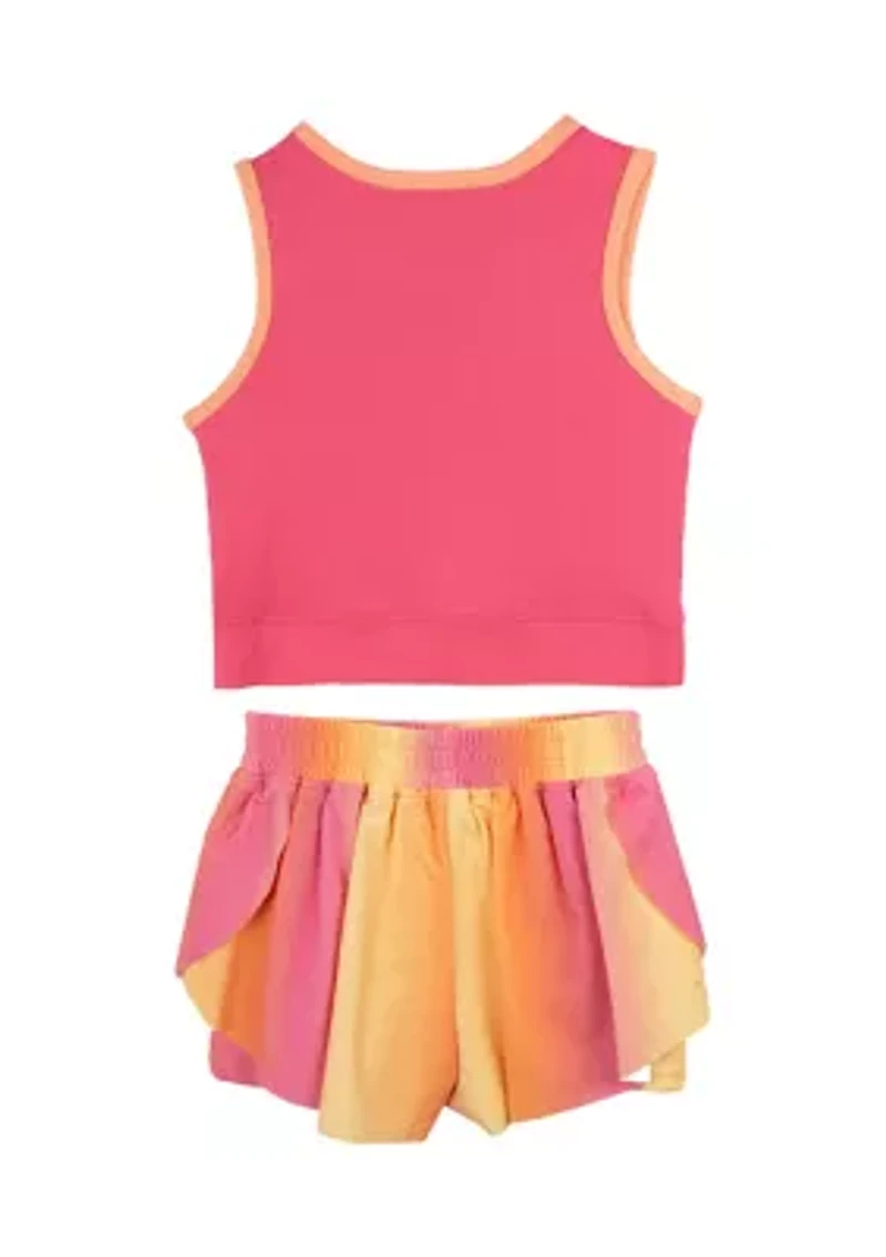 Girls 4-6x Tank Top and Rainbow Shorts Set