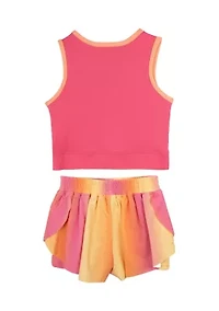 Girls 4-6x Tank Top and Rainbow Shorts Set