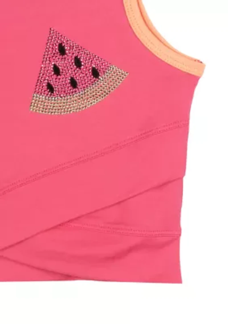 Girls 4-6x Tank Top and Rainbow Shorts Set