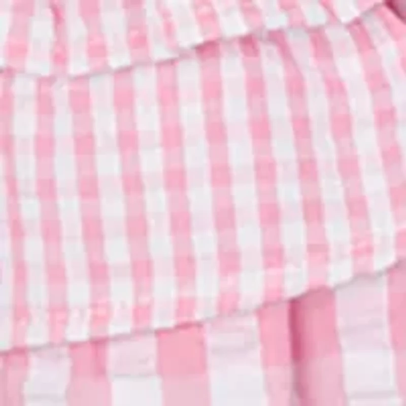 Girls 4-6x Eyelet Flutter Top and Ruffle Shorts Set